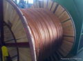 Stranded copper coated steel grounding wires/composite strands