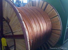 Stranded copper coated steel grounding wires/composite strands