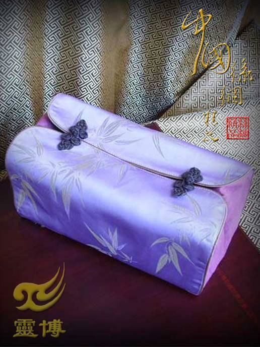 絲綢紙巾盒套竹葉紋