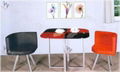 glas-steel dining table and chairs WC-BT022 2