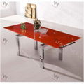 glas-steel Extendable Dining TableWC-BT008 1