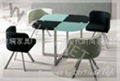 glas-steel dining table and chairs WC-BT022 4