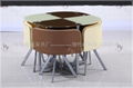 glas-steel dining table and chairs WC-BT022 5