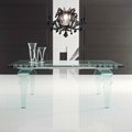 glas-steel Glass legs extension dining table WC-BT918 2