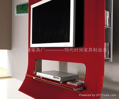 glas-steel 2011 Modern glass TV stand WC-ST053 2