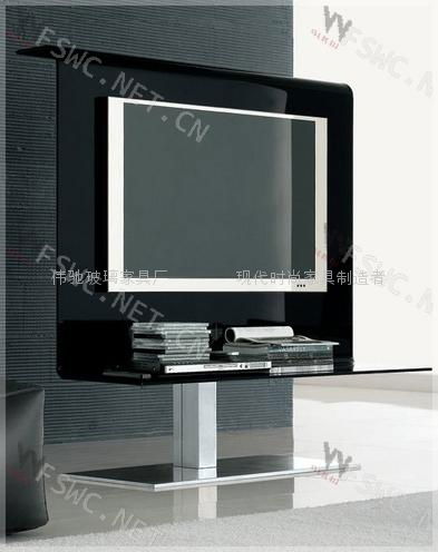 glas-steel modern hot bending glass tv stand WC-ST109