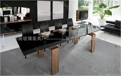 glas-steel 2011Modern Dining Table Glass Top WC-BT503 