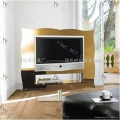 glas-steel TV table-LCD Glass TV Cabinet WC-ST111 