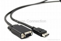 DisplayPort to VGA  Converter Cable  Male to Male 