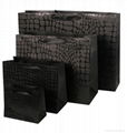 Black UV coating Shopping Paper bag