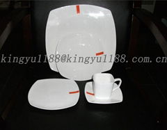 ceramic square dinner set&porcelain