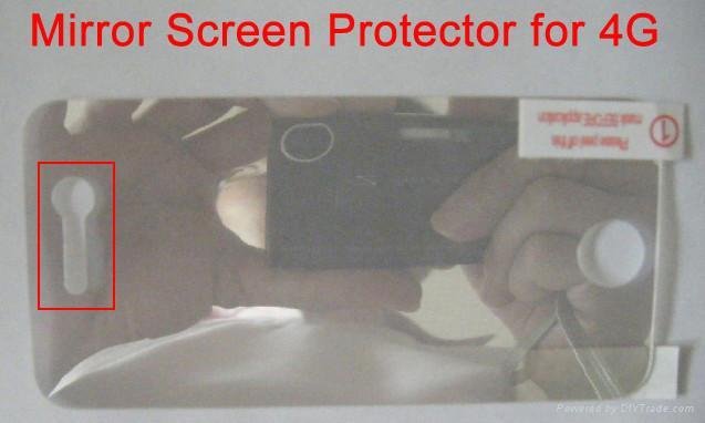 Mirror LCD Screen Protector Guard For iphone 4 4G