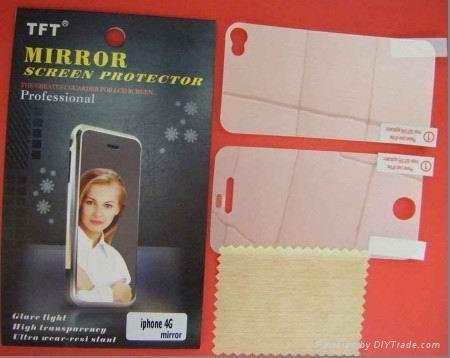 Mirror LCD Screen Protector Guard For iphone 4 4G 2