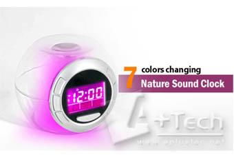  7 Colors Changing Nature Sound Digital Clock