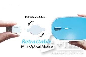 Ergonomic Super-slim Retractable Mini Laser Mouse 4