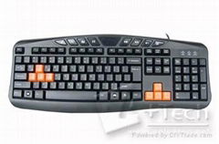 Ergonomic Wired Multimedia Keyboard (K-398)