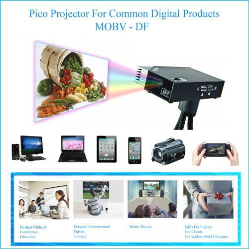 DLP LED Pico Projector For digital products with video output 3