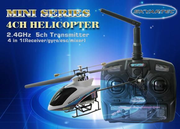 Wasp 100 2.4GHz 4ch Brushed Mini Helicopter  3