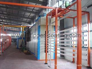 aluminium profile powder coating system