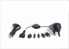 3 in 1 usb car charger for mobile phone,mp4