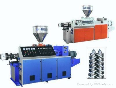 twin conical screw extruder