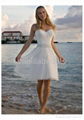 Stunning Strapless Knee-length Short Bridal Gown 