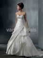 Ruffled Sweetheart Strapless A-line Wedding Dress