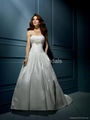 Nice Beaded Strapless A-line Wedding Dress 1