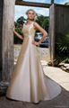 Simple but Elegant Spaghetti Strap A-line Wedding Dress 1