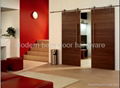 Modern top hung stainless steel wood sliding door fitting set