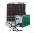 30W solar power system for home and remote rural use with LED lights