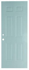 6 panel powder coated steel door/6 panel powder coated metal door