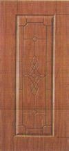 9 panel wood grain pvc laminated steel door