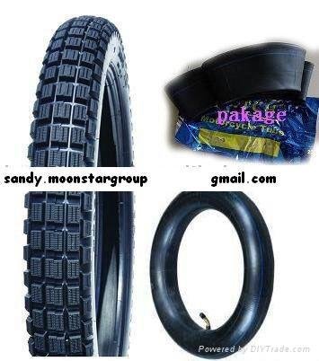 Motorcycle tyre and inner tube