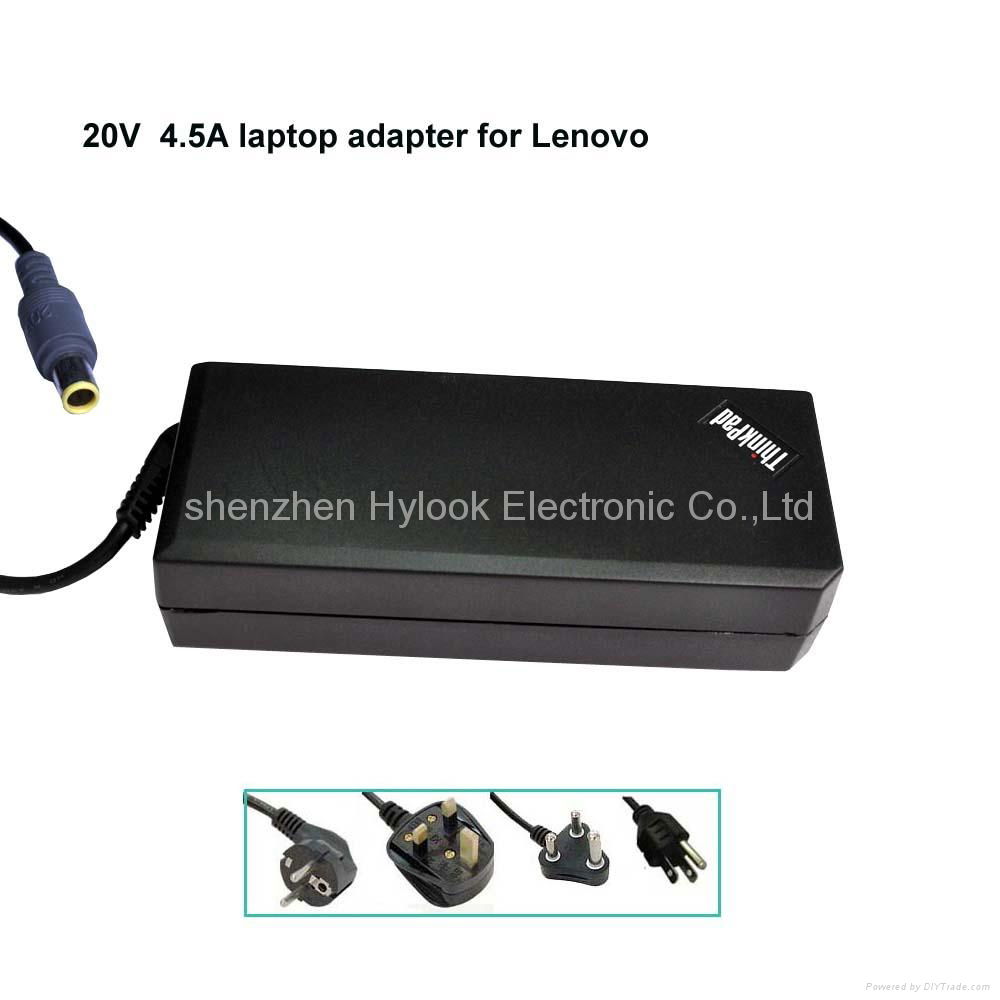 20v 4.5A laptop power adapter for lenove