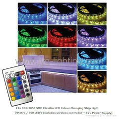 RGB SMD 5050 LED Strip Light,60LEDs/M,Waterproof IP68 