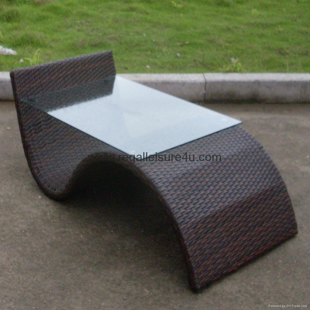 sell OUTDOOR WICKER PATIO FURNITURE- DOUBLE Chaise Lounge 2