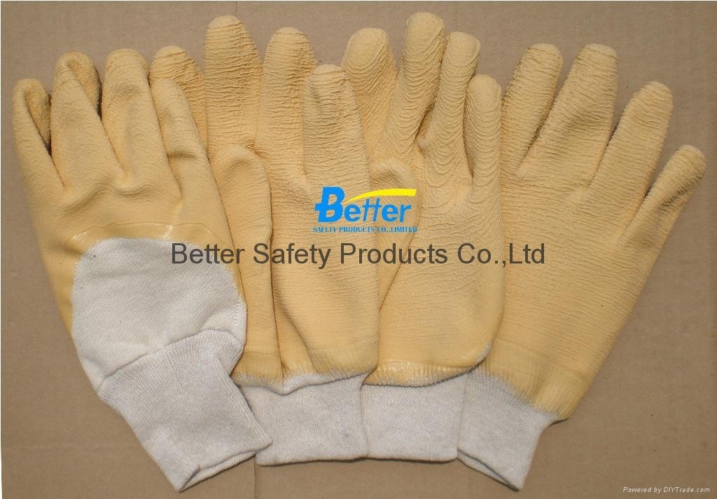 Cotton Interlock/Jersey Lining With Latex Dipped Work Gloves 1
