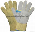 10 Guage Aramid Fiber Knitted Shell With Latex Coated Cut Resistance Work Glove 4