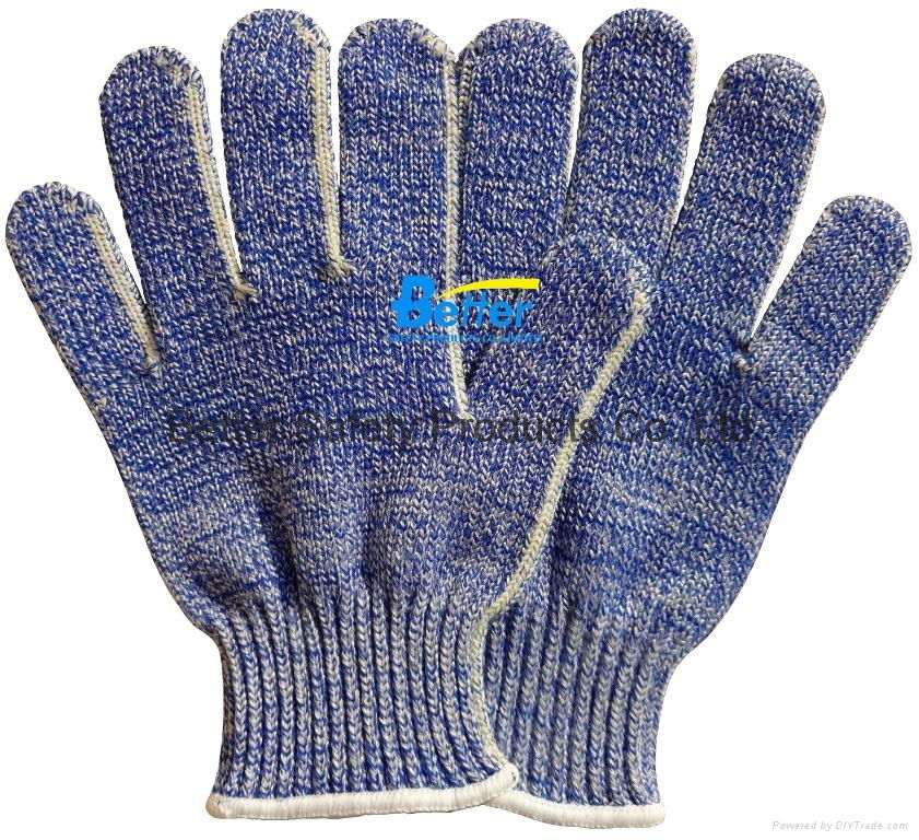 Aramid Fiber Seamless Knitted Anti Cut Work Gloves