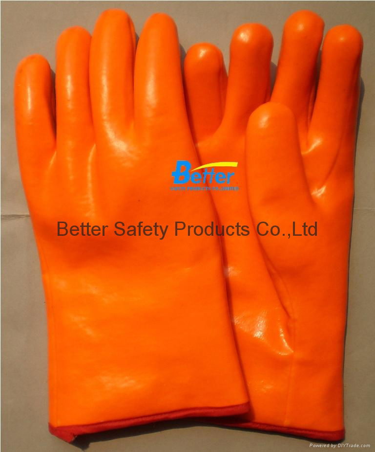 Cotton Interlock Lining With PVC Dipped Work Gloves 2