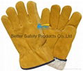 Cow Split Leather Driver Stryle Excellent Comflex Winter/Warmer Work Gloves