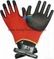 13 Guage U3 Nylon Or Polyester Knitted Shell With PU Dipped ESD Work Gloves 1