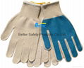 High Quality Nylon Or T/C Yarn Knitted Shell With PVC One-side Dotted Work Glove 2