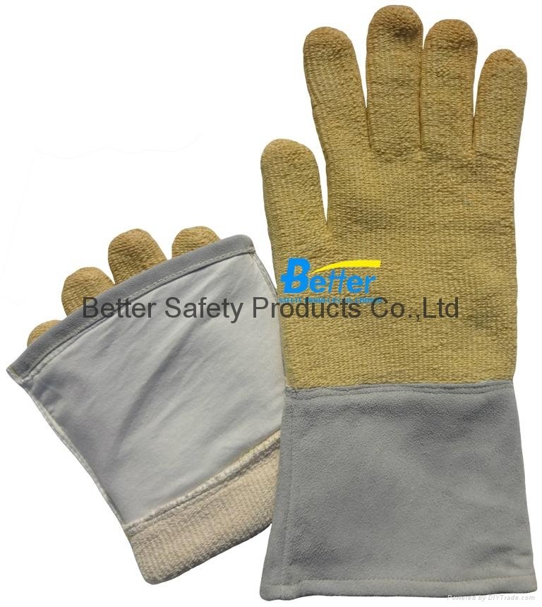 500 Centigrade 100% Aramid Fiber Resistant Work Gloves-BGKH004  2