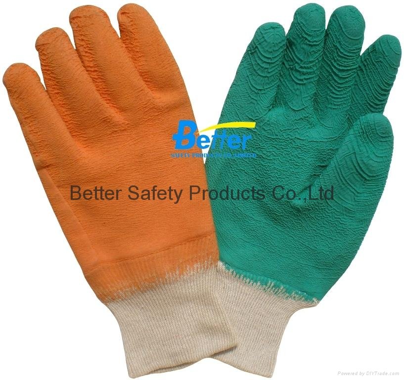 Cotton Interlock/Jersey Lining With Latex Dipped Work Gloves 3