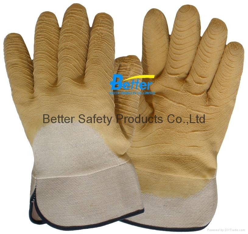 Cotton Interlock/Jersey Lining With Latex Dipped Work Gloves 4
