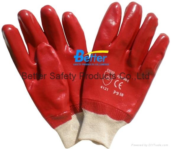 Cotton Interlock Lining With PVC Dipped Work Gloves 3