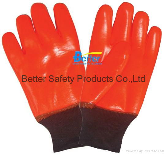 Cotton Interlock Lining With PVC Dipped Work Gloves 4