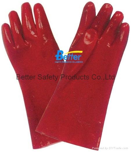Cotton Interlock Lining With PVC Dipped Work Gloves 5